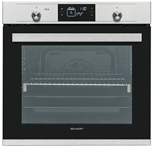 Sharp K-71V28IM2 - Horno (Grande, Horno eléctrico, 78 L, 78 L, Pirolítico, Acero inoxidable)