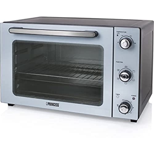 Princess 112754 Horno de Convección, 45 litros, funciones de convección, descongelación y asado, asador incluido, temporizador de 60 min, bandeja para migas extraíble, 90-230 ⁰C, 1800 W