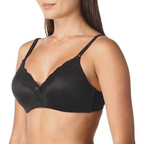 Maidenform Comfort Devotion Extra Coverage Wirefree Lift & Lace, Sujetador para Mujer, Negro (Negro/Body Beige), 36B