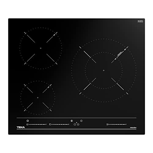 Teka IBC 63015 MSS - Placa Inducción Multislider 60 cm, con 3 Zonas de Cocción, Función Power Plus, Máxima Potencia, Placa Inducción Tres Fuegos, Color Negro