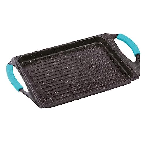 BERELA - ROCKMAG II GRILLCAST - Sartén Grill de Aluminio Fundido a Presión, 26 x 10 cm, Sartén Greblon Antiadherente Eco PFOA Free con tecnología Alemana Apto para Inducción.