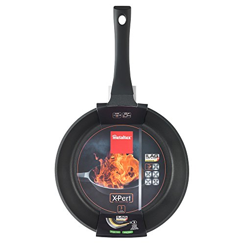 Metaltex XPERT - Sartén Aluminio Fundido, 28 cm, antiadherente 3 capas ILAG, Full Induction válido para todo tipo de cocinas