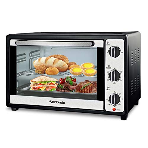 Mx Onda MX-HC2181 Horno de sobremesa con convección 32 litros, 1600 W, 30 litros, Acero Inoxidable, Negro