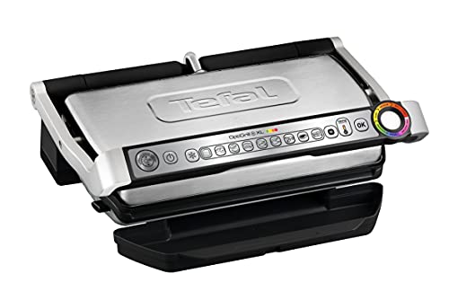 Tefal Optigrill+ XL GC722D16 - Plancha de 2000 W de superfície estriada XL y 9 programas de cocción con indicador de cocción y modo manual y de descongelación