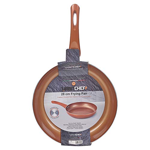 URBN-CHEF - Cazo de cerámica para inducción de acero y cobre, con tapa 28cm Frying pan
