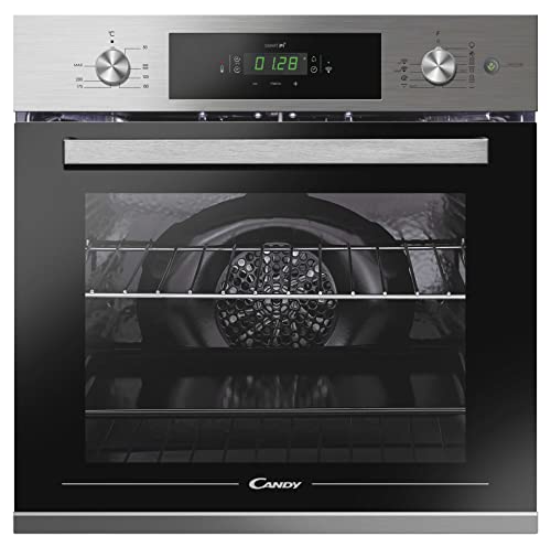 Candy Smart Steam FSCTX615 WIFI Horno eléctrico con ventilación empotrada, 70 L, autolimpiante, conectado, Wi-Fi + BLE, Clase A, 59,5 x 56,8 x 59,5 cm, inoxidable