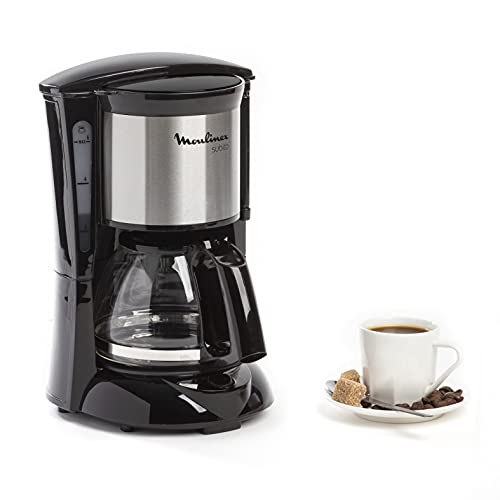 Moulinex Subito FG1508 - Cafetera de filtro 650 W de 0.6 L con función Auto-off y sistema antigoteo, color inox y negro