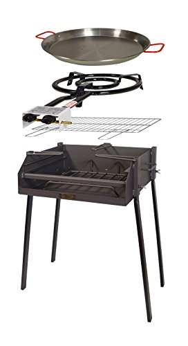 IMEX EL ZORRO 71589 - Kit Barbacoa Cuadrada, 60 x 40 x 75 cm, Color Negro