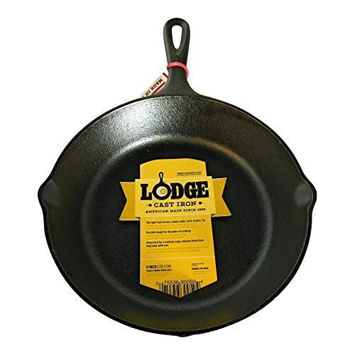 Lodge Mfg L5SK3 - Sartén lógica, hierro fundido sazonado, 1-3/4 x 8 pulgadas