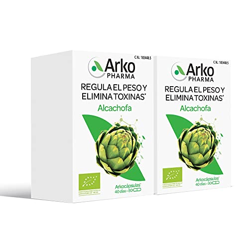 Arkopharma Arkocápsulas Alcachofa Bio 160 Cápsulas Pack X2 |regula Tu Peso Y Detoxifica Tu Organismo | Control De Peso | Elimina Toxinas | Complemento Alimenticio