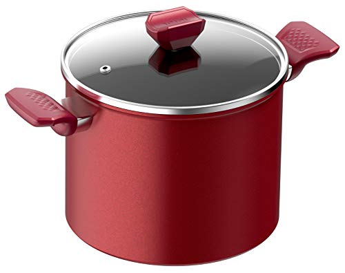 Tefal Daily Chef G2737902 - Olla para pasta (20 cm de alto, con tapa de cristal, duradera, fácil de limpiar, antiadherente, termo-señal, cocina saludable, fabricada en Francia, inducción