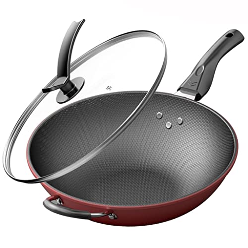 Kitchen Non Stick Frying Pan Traditional Non Stick Cooking Gas Frying Pan Multifunctional Frying Pan Frying Pan Kitchen Utensils (Color : A, Size : 34 cm) (A 34 cm)