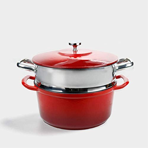 YWSZJ Cazuela de esmalte utensilios de cocina, platos con tapa Sartén Conjunto de utensilios de cocina, for Gas Placas de inducción eléctrica, crear las comidas de mejor sabor (Color : B)