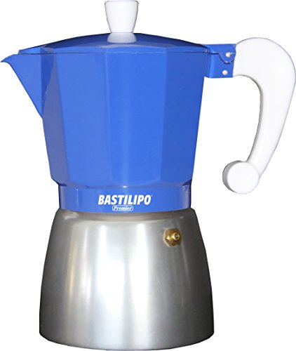Bastilipo Colori-9 Cafetera, Aluminio, Azul Eléctrico