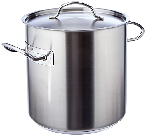 Lacor Olla Alta Acero Inoxidable, Incluye Tapa, Apta para Todo Tipo de Cocinas, Acabado Mate, Capacidad: 10.5 L, Plata, 26 cm, Diámetro: 24 cm