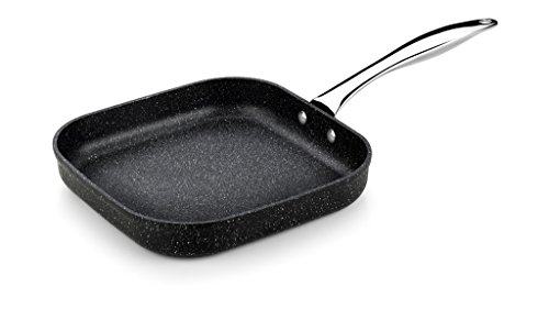 Monix Mineral Grill Cuadrado Liso, Aluminio Forjado, Piedra, 24 cm