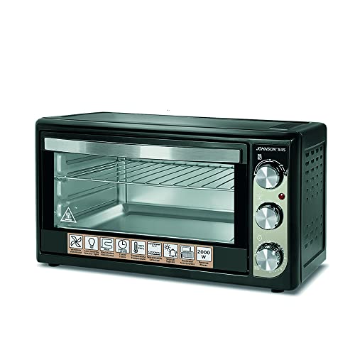 Johnson Horno Eléctrico x 45 estático Ventilado Potencia 2000 W Capacitã 45 litros color negro/blanco