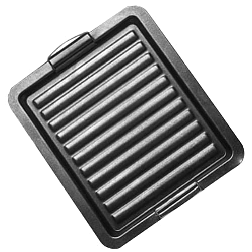 INOOMP Sartén antiadherente para parrilla Placa de inducción Placa de parrilla superior Sartén de esmalte Sartén para asar a la parrilla Sartén con mango para barbacoa Carne de bbq Barbacoa