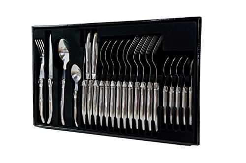 Pradel Excellence, P0002388/I7550C, Menagere Tribloc 24 piezas caja de cartón, 6 cuchillos, 6 tenedores, 6 cucharadas y 6 cucharaditas