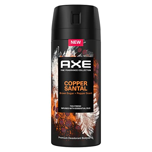 Axe Desodorante Aerosol 72h Copper Santal para Hombre Fragancia Azúcar Moreno y Pimienta 150ml