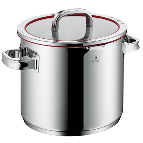 WMF Function 4-Olla Grande de 24cm (8,8 litros de Capacidad) con Tapa, Cromargan 18/10, Acero Inoxidable Pulido