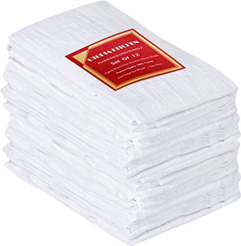 Sartenes de harina (12 paquetes - 71 x 71 centímetros) Toallas de cocina de tela de algodón puro - de Utopia Kitchen