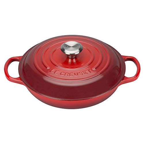 Le Creuset Cacerola baja de hierro fundido, 26 cm, 2, 2 L, Cereza, 21180260602430