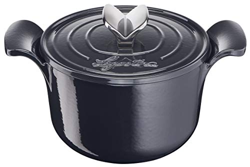 Lagostina Tradición Cocotte-Olla Larga para inducción (18 cm), Color Negro, Hierro Fundido