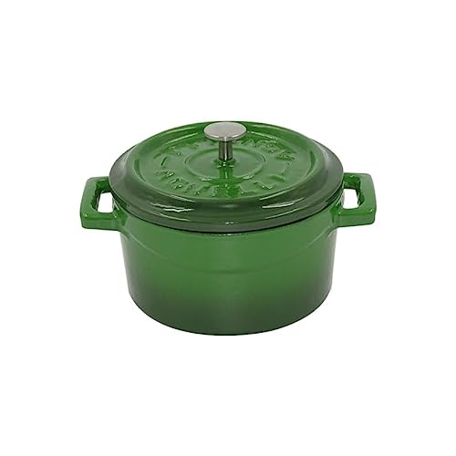 Pentole Agnelli COGHSRP10410G Línea de cacerolas de cocción lenta de hierro fundido, 10 cm, 0.35 l, verde