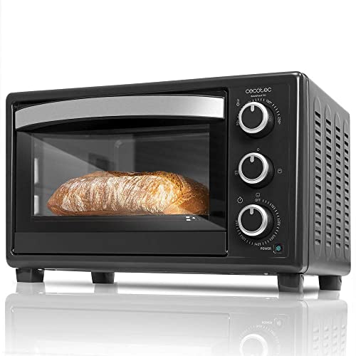 Cecotec Horno Sobremesa Eléctrico Bake'n Toast 550, 1500 W, Capacidad 23 L, 3 Modos, Temporizador hasta 60 minutos, Temperatura regulable hasta 230ºc, Color Negro