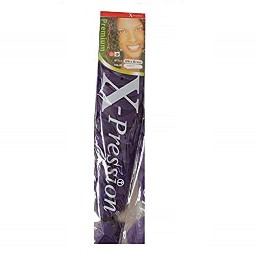 Premium X-Pression Ultra Braid 82 Synthetic Braiding Hair Expression Xpression (purple) by Expression