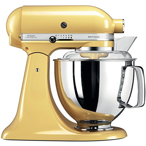 KitchenAid Robot de Cocina Artisan, 300 W, Acero Inoxidable, 10 Velocidades, Majestic Yellow