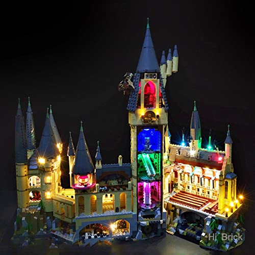 Juego de Luces LED para L-EG-o H-arry P-Otter Hogwarts Castle Set (no Incluye Modelos L-e-g-o), Kit de Luces de Decoración de Modelo de Construcción para L-e-go 71043 Regalo,Deluxe Edition
