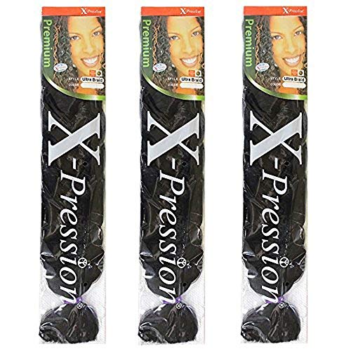 X-pression Premium Original Ultra Braid. - Color 1B ( ) by X-pression