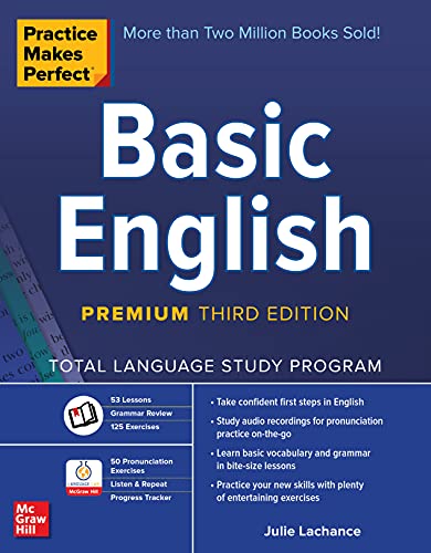 Practice Makes Perfect: Basic English, Premium Third Edition (English Edition)