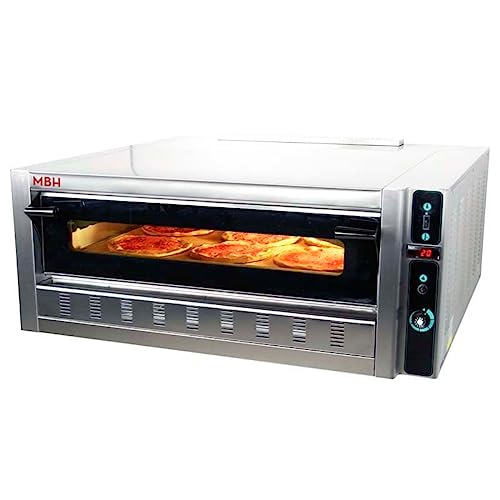 MBH - Horno industrial para 6 pizzas a Gas. Horno de pizza profesional 1 piso para hostelería - MADE IN EUROPE