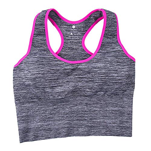 Sujetador Deportivo Mujer Sujetador Apretado De Alta Elasticidad Sport Woman Fitness Top Workout Gym Yoga Crop Transpirable Sujetadores Deportivos Ropa Interior Chaleco-Rose_Red_L