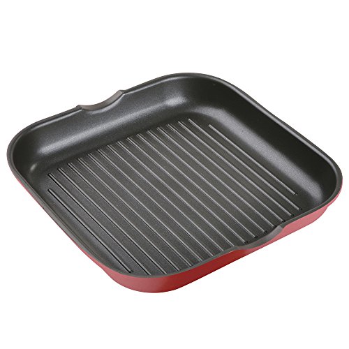 BERGNER - Sartén Grill - Dimensiones: 28x28x4.5 cm - Material: Aluminio Forjado - Apto para Inducción