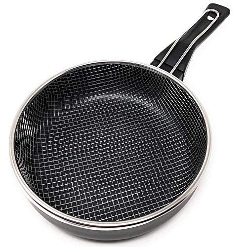 LS Kitchen - Sartén Freidora con Cestillo - Inducción Rápida - 20 cm - Negra