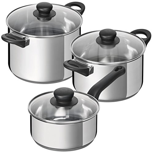 KUHN RIKON Gusto – Batería de Cocina Set, Plata, 1,5/3.7/5,9 L