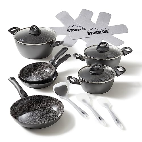 STONEDINE Stone Dine® Ceramic batería de Cocina, 14 Piezas