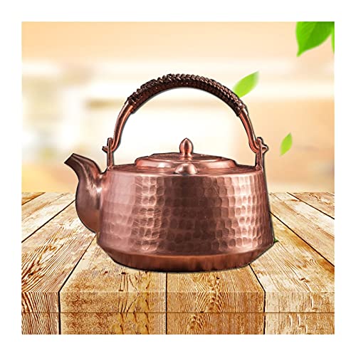 GAJUST Beautiful Cups Teapot 700Ml Handmade Thick Copper Tea Kettle Vintage Red Copper Teapot Household Boiling Water Tea Pot Traditional Kettle Tea Set Tea Kettle