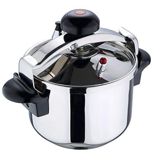 San Ignacio Olla A PRESIÓN 22CM 6L Acero INOX CÓRDOBA, 6 l, Inoxidable, Negro, 6 litros