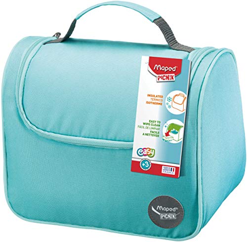 MAPED - Bolsa Porta Alimentos - Colección Origins Familia - Capacidad para 6,3 Litros - Color Turquesa - Función Isotérmica para Mantener la Comida Fresca - Ideal para Guardar Tuppers y Botellas