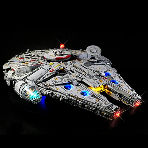 Luz LED para Modelo L-e-g-o 75192 Millennium Falcon, Juego de Iluminación Compatible con L-e-g-o 75192 Modelo Millennium Falcon (Solo Iluminación LED, No Incluye el Modelo), Deluxe Edition