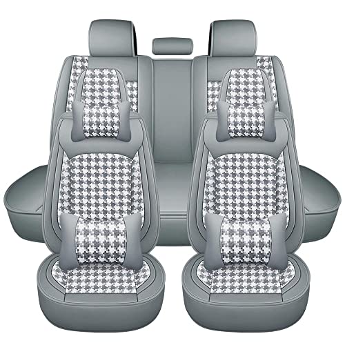 Coche Juegos de cubreasientos, para Tesla Model 3 Model S Model X Model Y Resistente al Desgaste Funda Asiento, G Deluxe Edition- Gray Texture