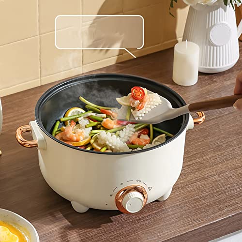 Rosvola Olla Eléctrica, Calefacción Uniforme, Versátil, Diseño de Pared Profunda, Revestimiento de Revestimiento, Olla de Cocina Multifuncional de Alta Potencia para Cocinas