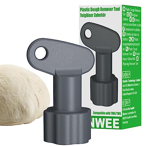 Extractor de Masa de Plástico Inwee, Accesorio Removedor de Masa Compatible con el Procesador de Alimentos Thermomix TM5, TM6, Gire el Extractor de Masa para retirar la masa.