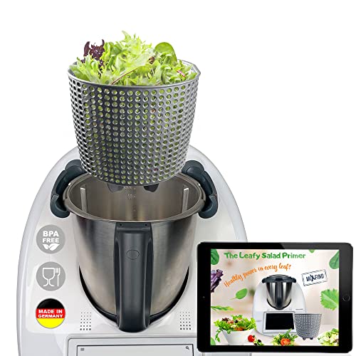 NOVEDAD: MixFino centrifugadora de ensalada para robot de cocina Thermomix, accesorios Thermomix TM6 robot de cocina TM5 - Ensalada seca con Termomix 6 robot de cocina original, fabricado en Alemania