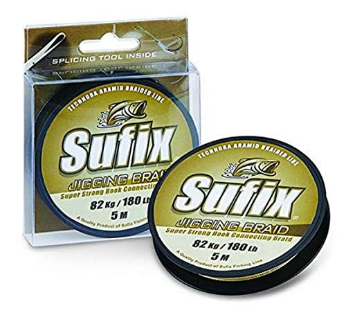 Sufix - Jigging Braid Natural 5, Color Verde,Marrã³n, Talla 110.00 Lbss